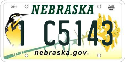 NE license plate 1C5143