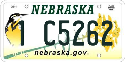 NE license plate 1C5262