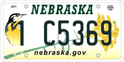 NE license plate 1C5369