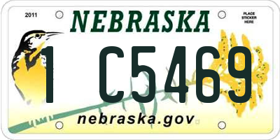 NE license plate 1C5469