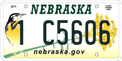 NE license plate 1C5606