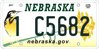 NE license plate 1C5682