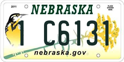NE license plate 1C6131
