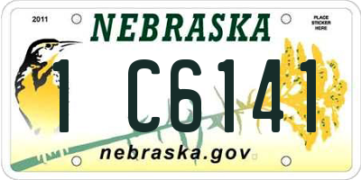 NE license plate 1C6141