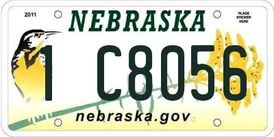 NE license plate 1C8056