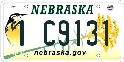 NE license plate 1C9131