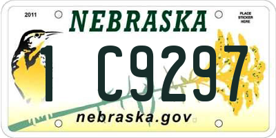 NE license plate 1C9297