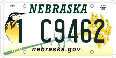 NE license plate 1C9462