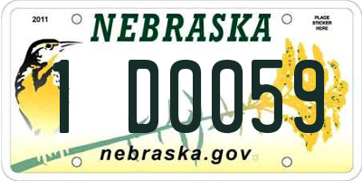 NE license plate 1D0059