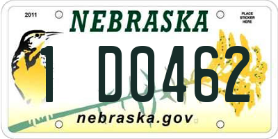 NE license plate 1D0462