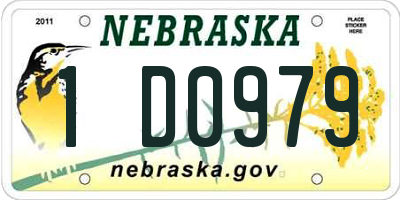 NE license plate 1D0979