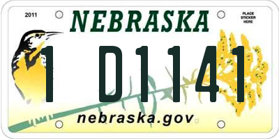NE license plate 1D1141