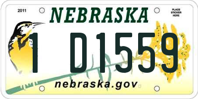 NE license plate 1D1559