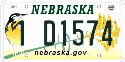 NE license plate 1D1574