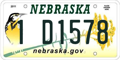 NE license plate 1D1578