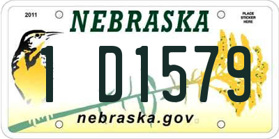 NE license plate 1D1579