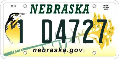NE license plate 1D4727