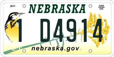 NE license plate 1D4914