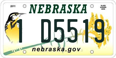 NE license plate 1D5519