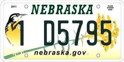 NE license plate 1D5795