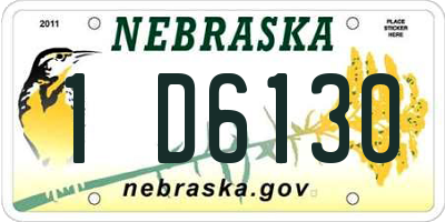 NE license plate 1D6130