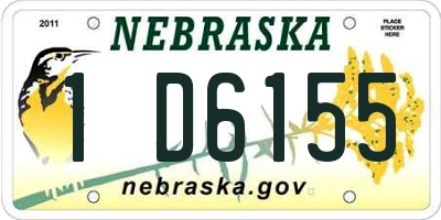 NE license plate 1D6155