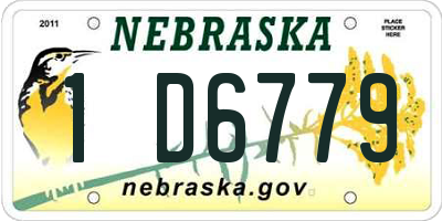NE license plate 1D6779