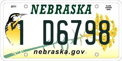 NE license plate 1D6798