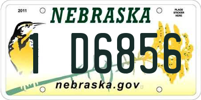 NE license plate 1D6856