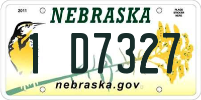 NE license plate 1D7327