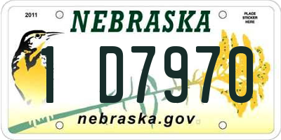 NE license plate 1D7970