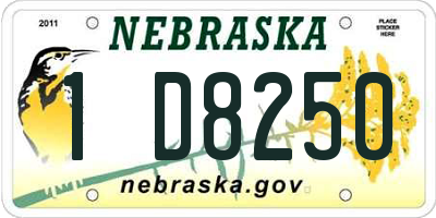 NE license plate 1D8250