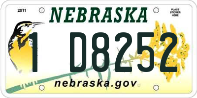 NE license plate 1D8252