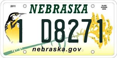 NE license plate 1D8271