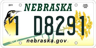 NE license plate 1D8291