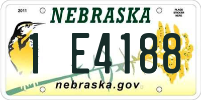 NE license plate 1E4188