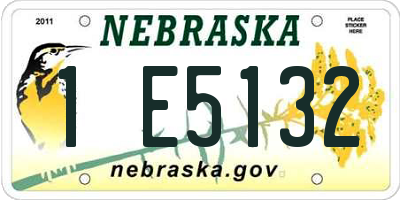NE license plate 1E5132