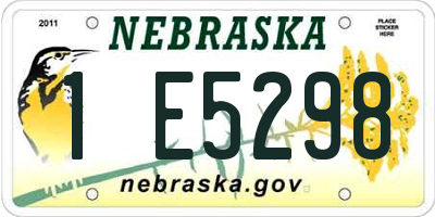 NE license plate 1E5298