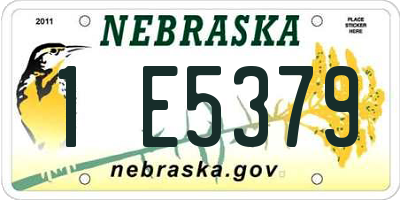 NE license plate 1E5379