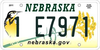 NE license plate 1E7971