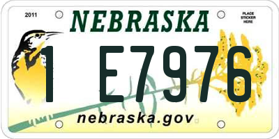 NE license plate 1E7976