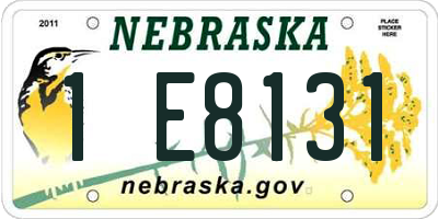 NE license plate 1E8131