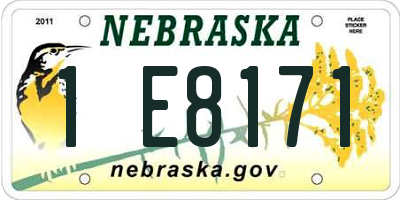 NE license plate 1E8171