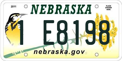 NE license plate 1E8198