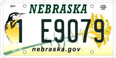 NE license plate 1E9079