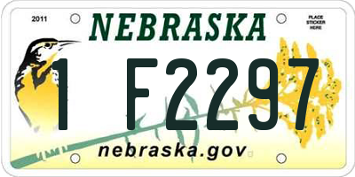NE license plate 1F2297