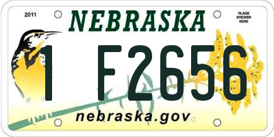 NE license plate 1F2656