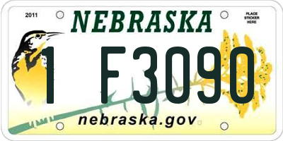 NE license plate 1F3090