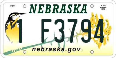 NE license plate 1F3794