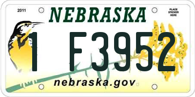NE license plate 1F3952